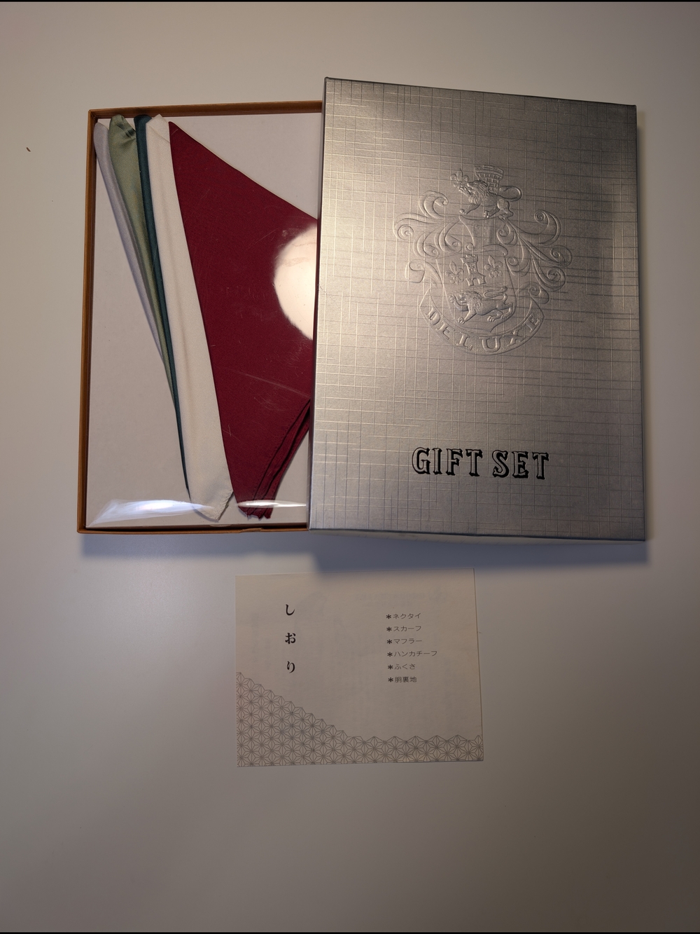 Vintage Japanese Kawamata Habutae Silk Pocket Square Set of 5 NIB